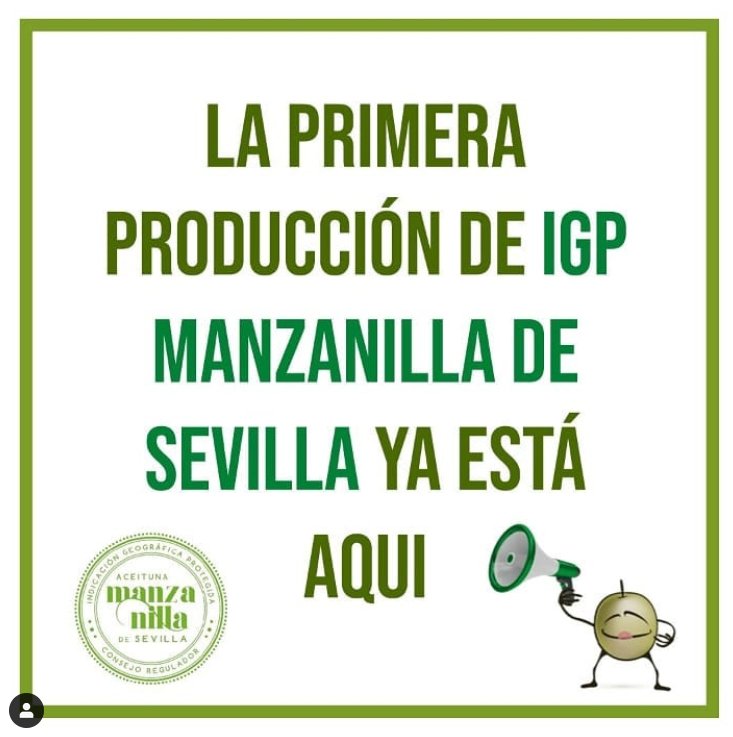 ¡YA ESTÁN AQUÍ!. Tenemos la satisfacción de anunciaros la presentación de los primeros envases con IGP Aceitunas Manzanilla de Sevilla en el canal distribución. 4 ¡YA ESTÁN AQUÍ!. Tenemos la satisfacción de anunciaros la presentación de los primeros envases con IGP Aceitunas Manzanilla de Sevilla en el canal distribución. 3